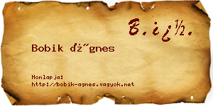 Bobik Ágnes névjegykártya